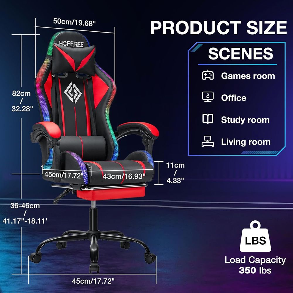 RGB Gaming Chair with Bluetoot - Video Gaming & Esports Usd Acc review and price