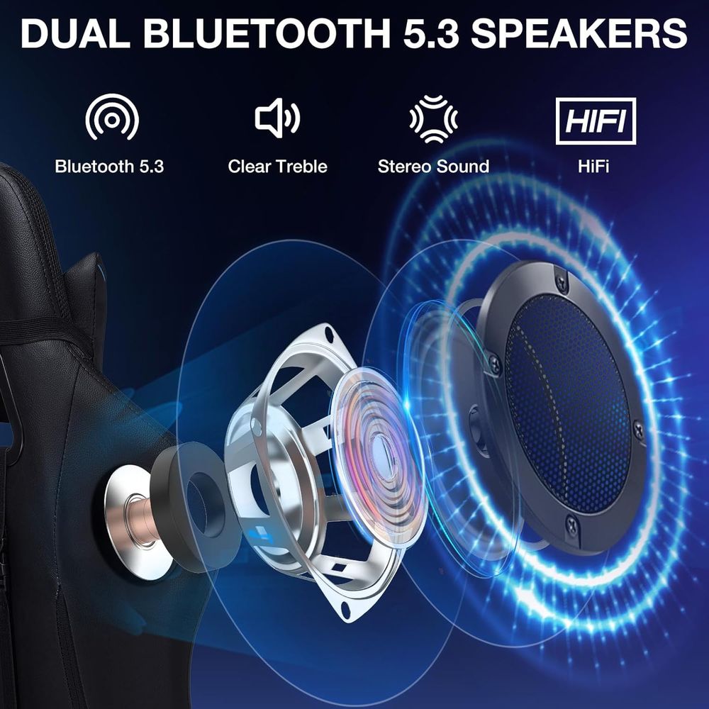 RGB Gaming Chair with Bluetoot - Video Gaming & Esports Usd Acc review and price
